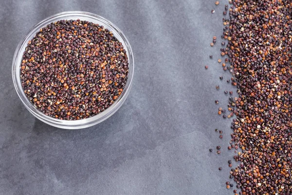 Biologische Zwarte Quinoa Bowl Chenopodium Quinoa — Stockfoto