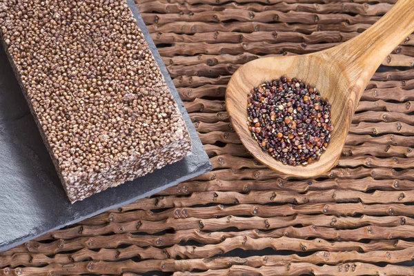 Semi Barrette Cereali Quinoa Nera Chenopodium Quinoa — Foto Stock