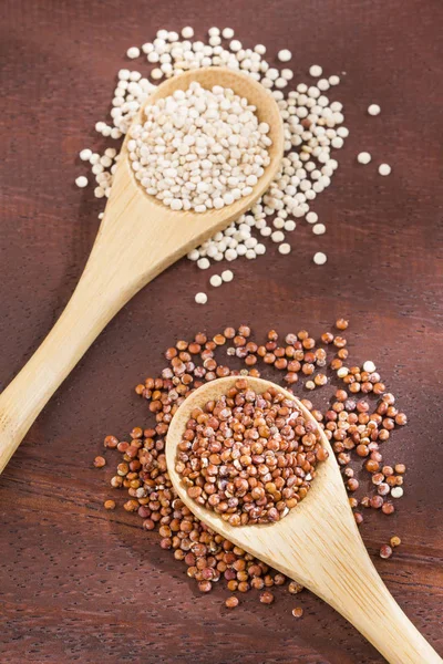 Red and white quinoa seeds - Chenopodium quinoa