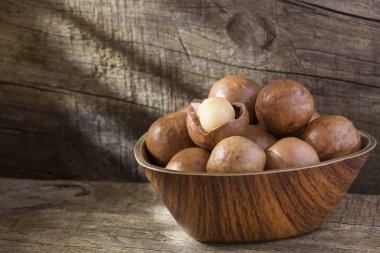 Macadamia, besleyici ve enerjik kurutulmuş meyve - Macadamia integrifolia