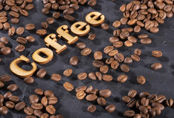 Koffea - Brun rostade kaffebönor — Stockfoto