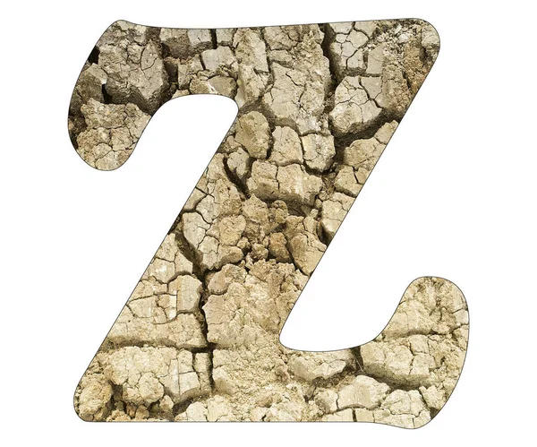 Písmeno Z - Aridity land the ground cracks. — Stock fotografie