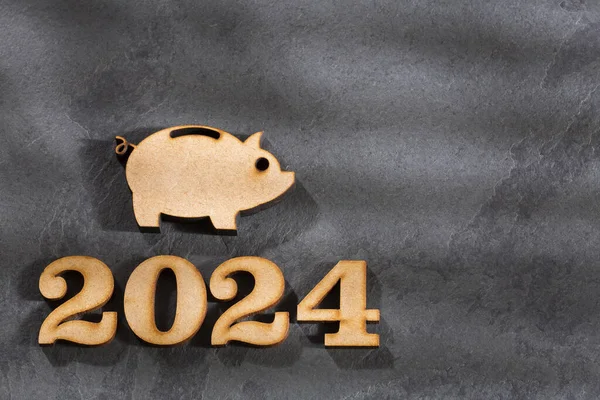 Begroting voor het jaar 2024 - Spaarconcept. Tekstruimte — Stockfoto