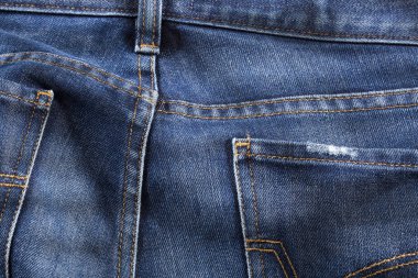 Mavi jeans arka dikiş ile