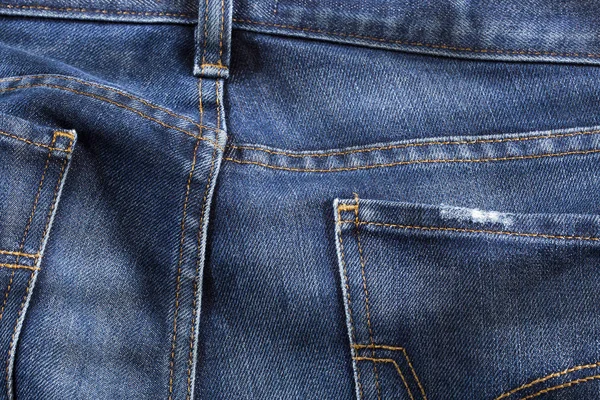 Sfondo blu jeans con cucitura — Foto Stock