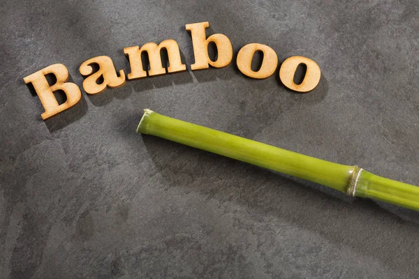 Expression en bambou en lettres de bois - Bambusoideae — Photo