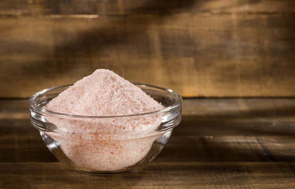 Růžová Himálajská Mořská Sůl Jemná Zrna Krystaly — Stock fotografie