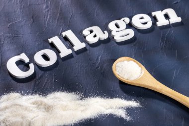 Ahşap harflerle kolajen deyimi