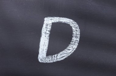 D harfi - El çizimi alfabe yazı tipi