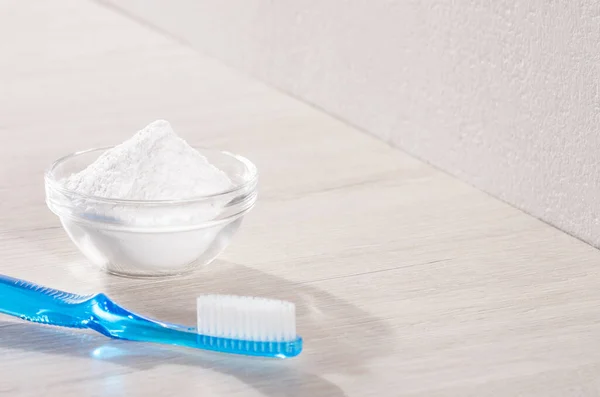 Cepillo Dientes Bicarbonato Sodio Para Higiene Oral — Foto de Stock
