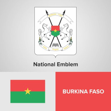 Burkina Faso ulusal amblemi ve bayrak 