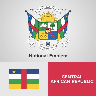 Orta Afrika Cumhuriyeti ulusal amblemi ve bayrak 