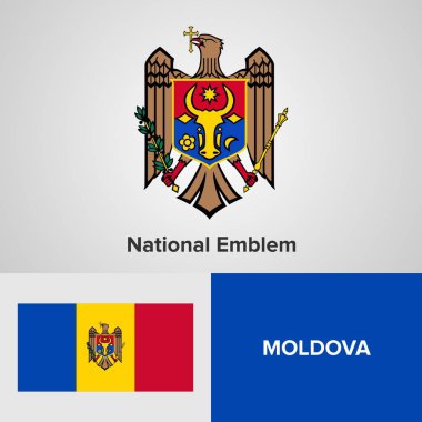 Moldova milli amblemi ve bayrak 