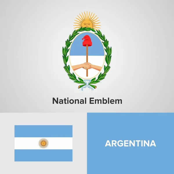 Emblema y bandera nacional de Argentina — Archivo Imágenes Vectoriales