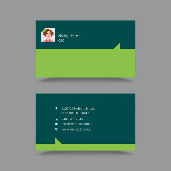 Diseño profesional de tarjetas de visita — Vector de stock