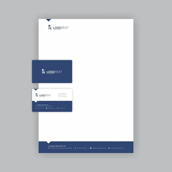 プロのビジネス カードのデザイン、latterhead — ストックベクタ
