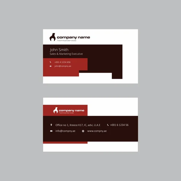 Empresa constructora Business Card Design — Vector de stock
