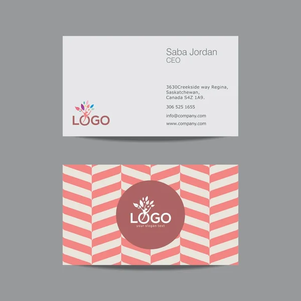 Designer Business Card Design con sfondo modello — Vettoriale Stock