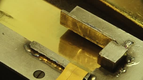 Making Large Precious Gold Bars — Stock Video