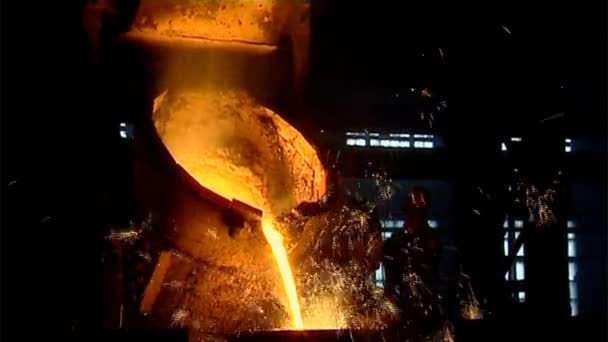 Produzione Metallo Acciaio Negozio Caldo Tecnologia — Video Stock