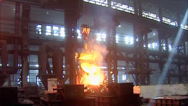 Stahlmetallproduktion Hotshop Technologie — Stockvideo