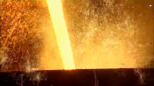 Steel Metal Production Hot Shop Technology — Stock Video