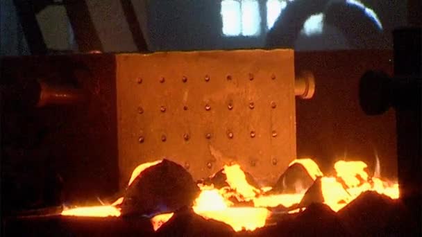 Çelik Metal Üretimi Sıcak Dükkan Teknoloji — Stok video