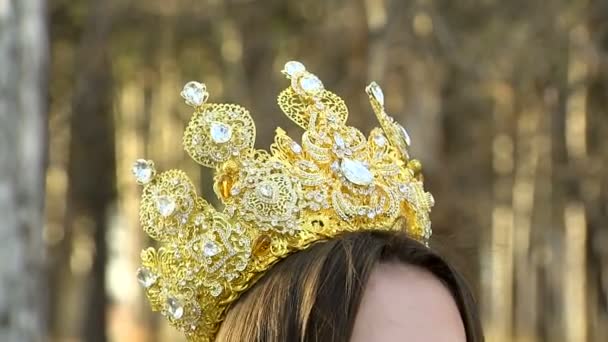 Girl Competition Beauty Crown — 图库视频影像