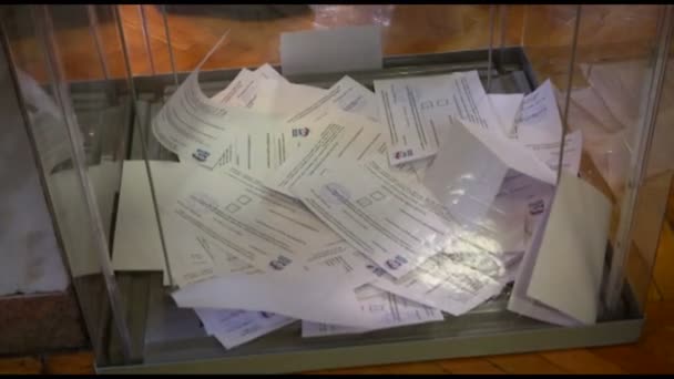 Ballot Paper Ballot Box Electoral System — Stock Video
