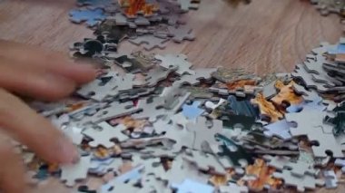 Çocuklar zeka egzersizi yapar. Hızlı zeka için özel test görevi toplar.