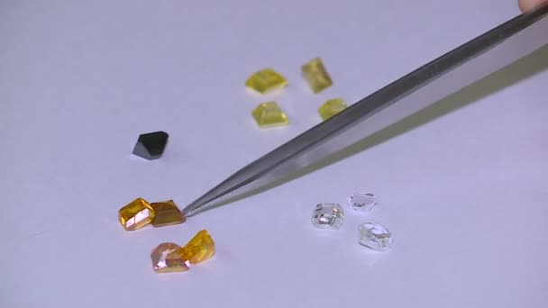 Diamantbearbeitung Durch Spezielle Technologie — Stockvideo