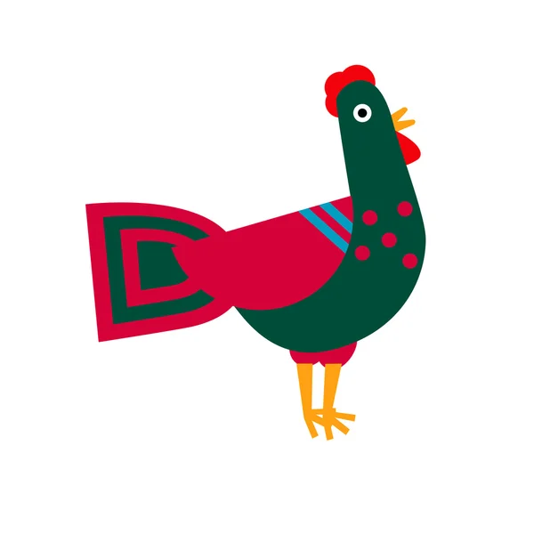 Vector rooster sign. — Stock Vector