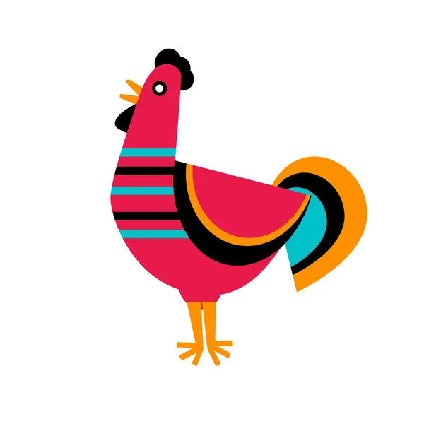 Red rooster simbol — Stock Vector