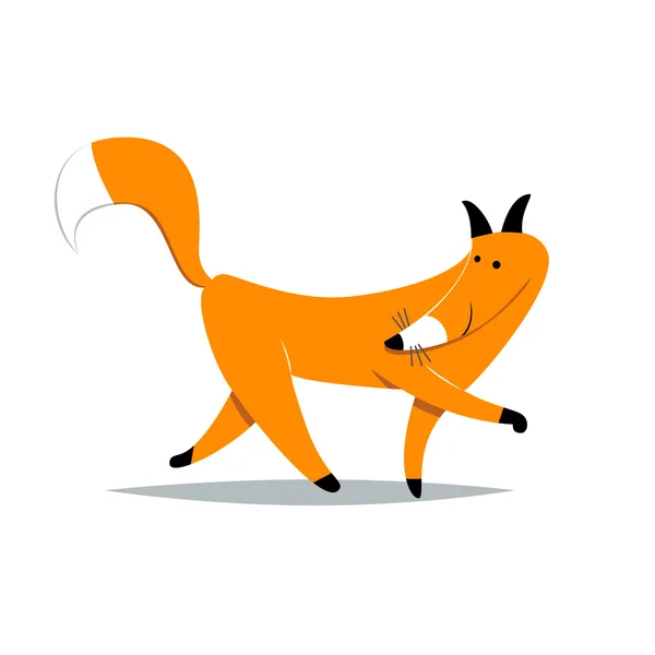 Niedlicher Fuchs im modernen, einfachen flachen Stil. — Stockvektor