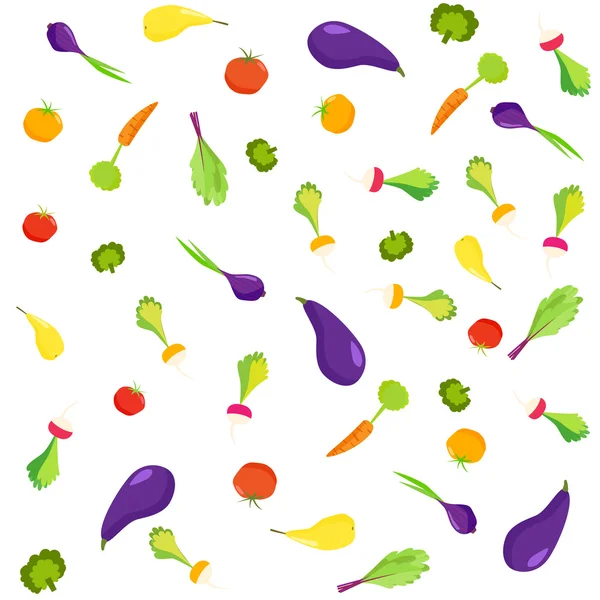 Vegetables seamless pattern — Stock Vector