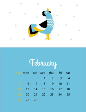 horoz takvim sayfası