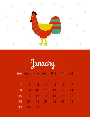 horoz takvim sayfası