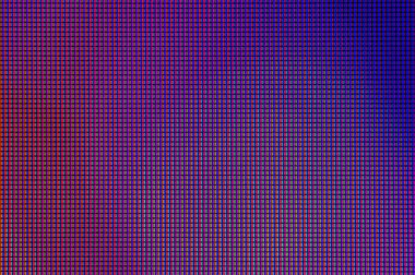 Closeup Led ışık ampul diyot bilgisayar monitör ekranında.
