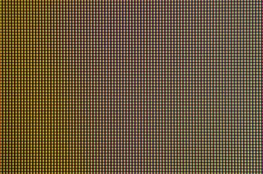 Closeup Led ışık ampul diyot bilgisayar monitör ekranında.