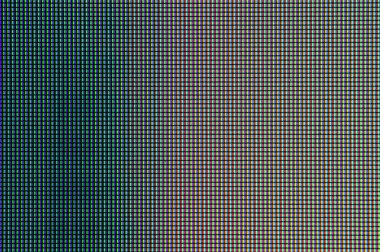 Closeup Led ışık ampul diyot bilgisayar monitör ekranında görüntülemek paneli.
