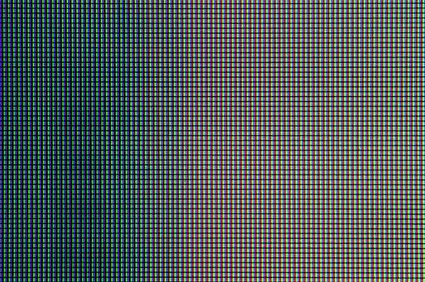 Closeup LED luzes diodo emissor de luz do painel de exibição da tela do monitor do computador . — Fotografia de Stock