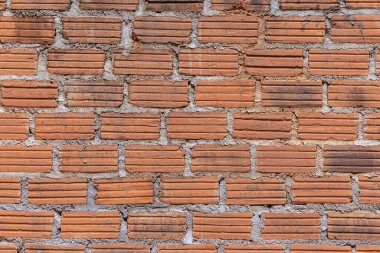 İç dekorasyon ve endüstriyel yapı tasarımı için tuğla duvar dokusu arka planı.