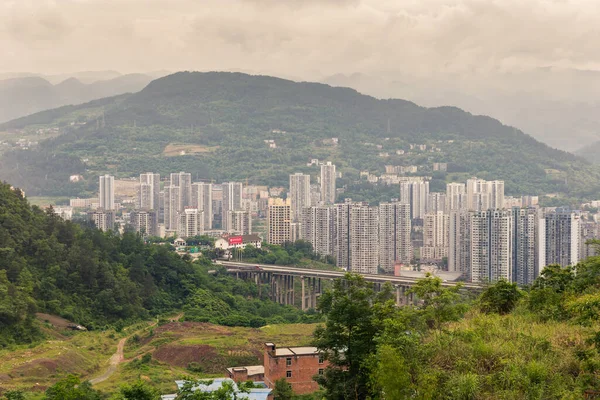 Hermosa Vista Del Campo Desde Wulong Chongqing China —  Fotos de Stock