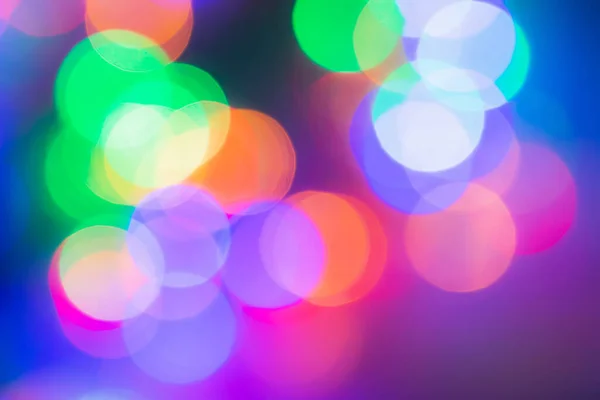 Colorful Abstract Blurred Circular Bokeh Light Night City Street Background — Stock Photo, Image