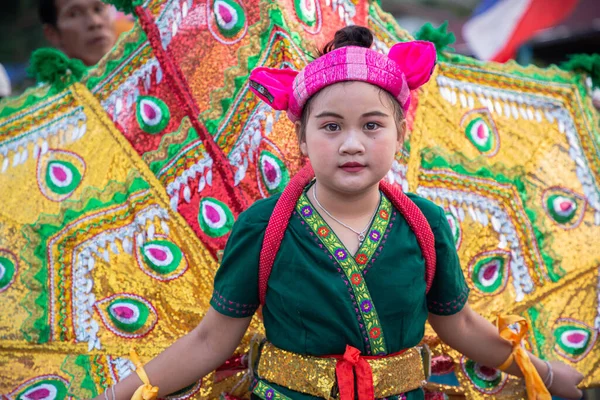 Thoet Thai Chiang Rai Thailand Νοεμβρίου 2019 Χαριτωμένο Κορίτσι Του — Φωτογραφία Αρχείου