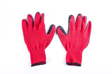 Kırmızı inşaat, kaynak, endüstriyel. iş için profesyonel eldiven 