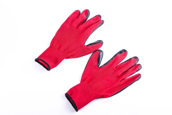 Профессиональные красные перчатки для промышленной работы — стоковое фото