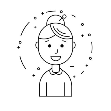 gülümseyen kız karakteri