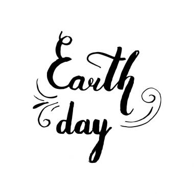 Mutlu Dünya Günü el yazı kartı, arka plan.