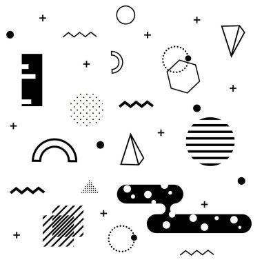 Memphis arka plan. Soyut desen moda 80-90'lı yılların.